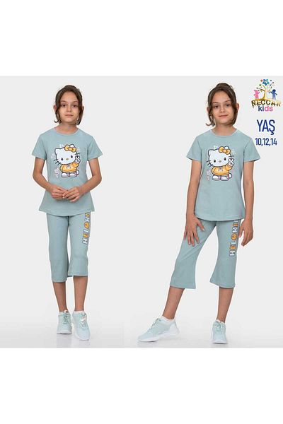 Amur Girl's Suit Bottom Bermuda - Top Set