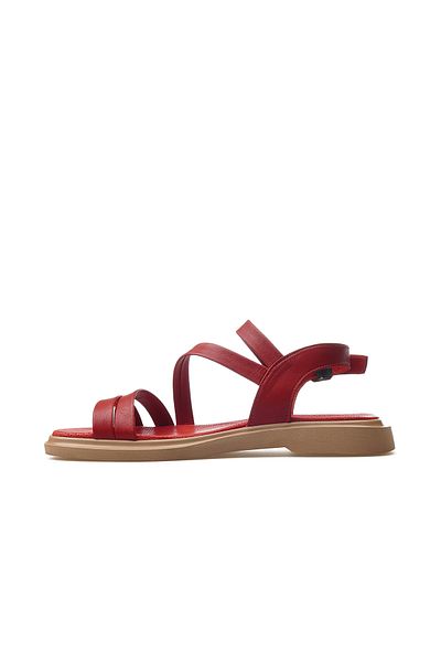 Mammamia Women's Genuine Leather Daily Sandals 25Y D25Ys-5005 Z Red