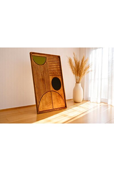 CIGILWOOD GREEN HALF MOON Ahşap Bohem Tablo