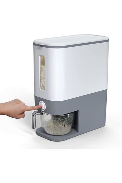 BUNCA 8L Cereal Dispenser with Measuring Cup, 1 Drawer, Moisture Resistant for Storing Rice and Cornflakes