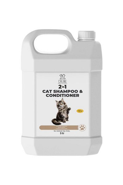 Caline Cat Shampoo & Conditioner 2-in-1 – Gentle Care for Cats, 5L Bottle
