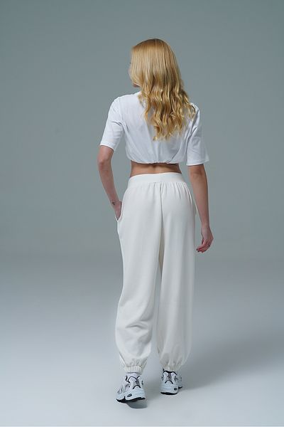 George Phoenix Soft Touch - Μπεζ ψηλόμεσο ύφασμα Modal Γυναικείο Jogger Sweatpants