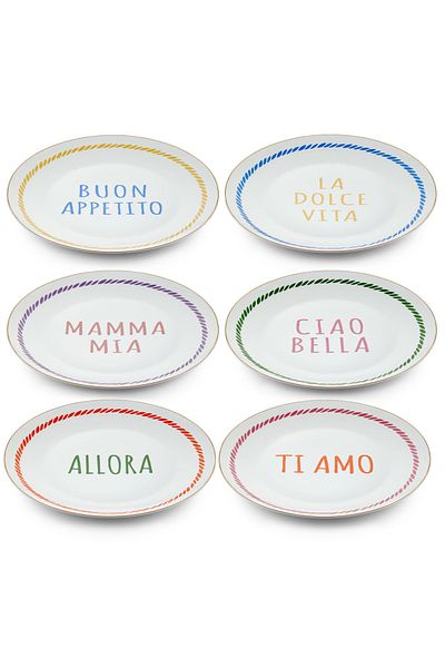 GUNES ZUCCACIYE Ti Amo Service Plate for 6 People