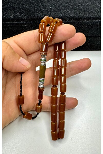 İskenderun Tesbihcilik مسبحة صلاة عنبر مصنوعة يدوياً من نقاش إيمامي