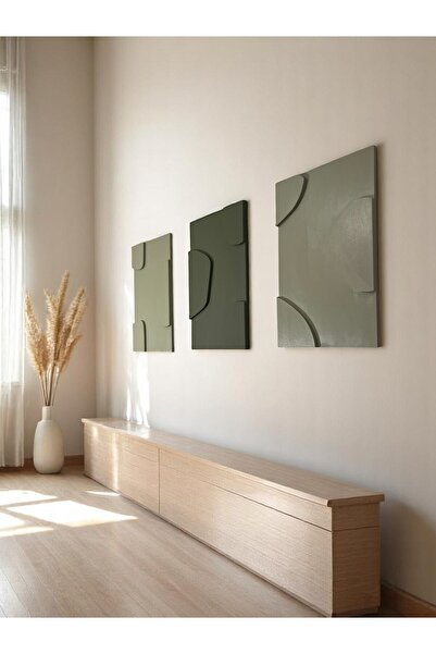 CIGILWOOD TAŞLAR AHŞAP BOHEM TABLO 3’set