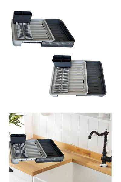 Leony Collapsible Sliding Dish Drying Basket - Sliding Dish Rack