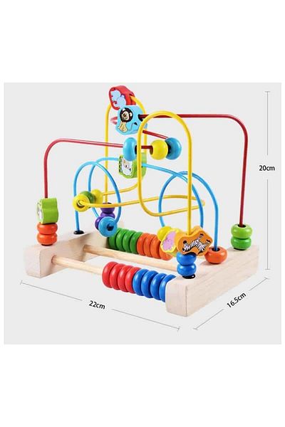 Picodino Montessori motor toy maze with balls, abacus and animals