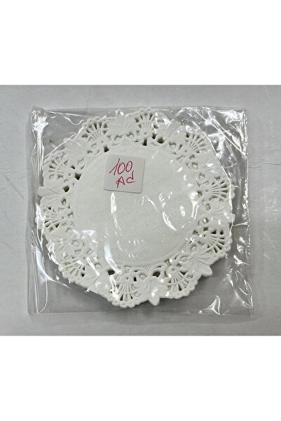 BAKOM AMBALAJ 9 Cm Kağıt Dantel Çay Bardağı - Tabak - Bardak Altlığı Sunum Kağıdı ( Dole ) 100 Adet