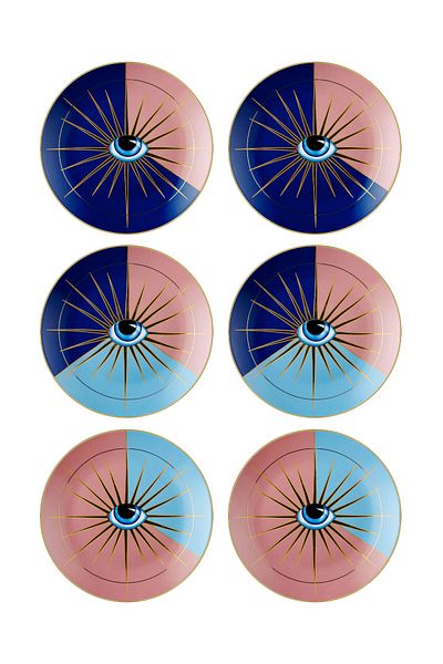 GUNES ZUCCACIYE Eye Cake Plate for 6 People