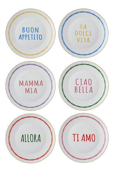 GUNES ZUCCACIYE Ti Amo Service Plate for 6 People