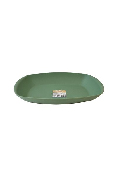 HOBBY LİFE Large Size Plastic Sandy Oval Boat Plate 1269 /25X15.8 cm & Green