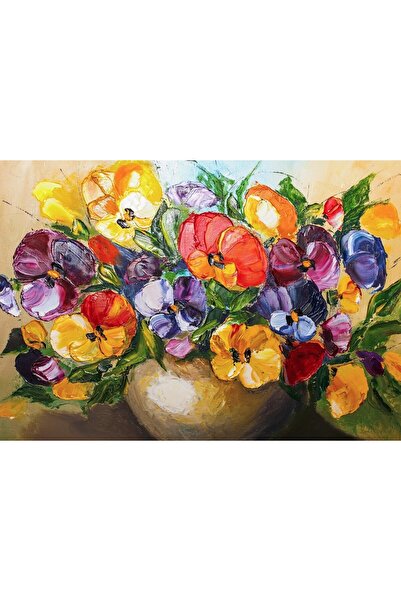 ve Tablou Canvas, Panselute, 60 x 40 cm, Rama lemn, Multicolor