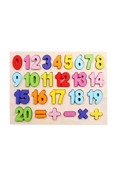 Picodino Puzzle lemn, Tablita incastru, Numere, 26 piese, eduBEBE, N120