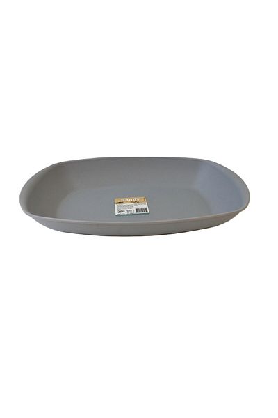 HOBBY LİFE طبق كاياك بلاستيك بيضاوي رملي كبير الحجم 1269 /25 × 15.8 سم ورمادي