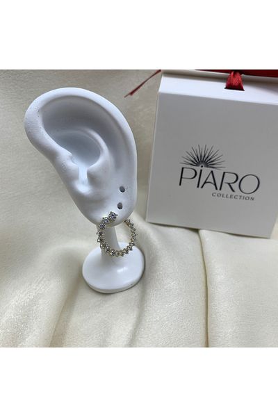 Piaro Collection Round Zircon Stone Earrings