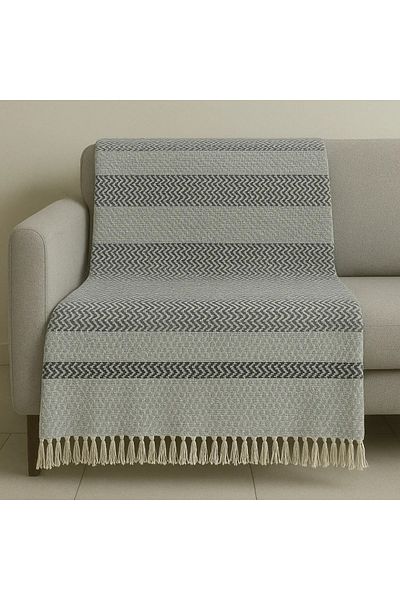Özdilek Sofa Cover Set 3 Pieces 140X190 cm Anthracite 1 Piece Cover 2 Pieces Throw Pillow