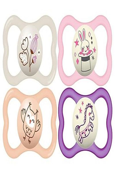 MAM 4 Pack/Color: Pink & Lilac Pacifier