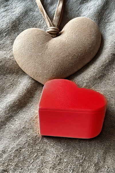 3DOria Kalp Şeklinde Hediyelik Kutu, Organizer, Dekoratif, Hediye Kutusu