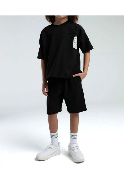 Loule Boys 100% Cotton Oversized T-Shirt & Bermuda Shorts Double Set Ol.Iv2.Rpo1.004