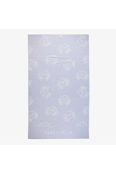 Nautica Unisex Mavi Desenli Plaj Havlusu