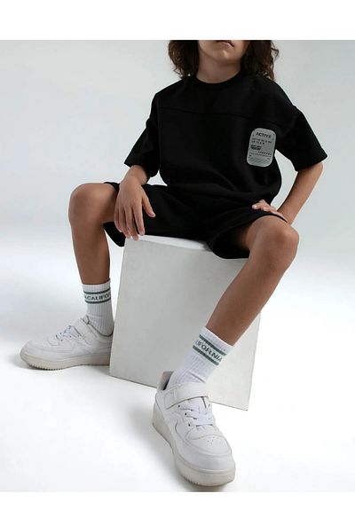 Loule Boys 100% Cotton Oversized T-Shirt & Bermuda Shorts Double Set Ol.Iv2.Rpo1.004