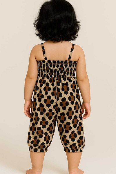 Oz Baby Strappy Gimped Summer Girl's and Baby's Baggy Jumpsuit Dress Set