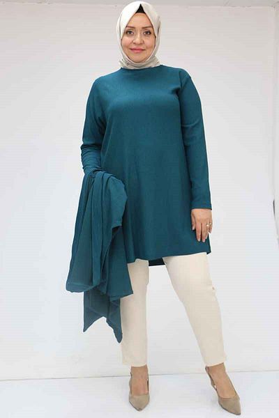 Eslina 57202 طقم سترة وسترة مقاس كبير - زيت