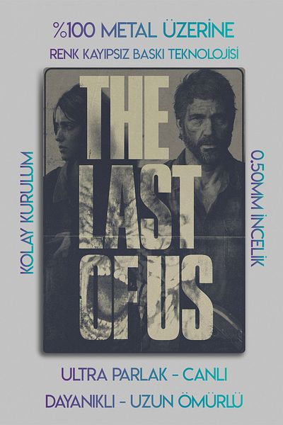 DekorHane Metal Print - The Last Of Us, Τυπωμένη διακόσμηση τοίχου, Ellie, Διακοσμητικός πίνακας παιχνιδιών