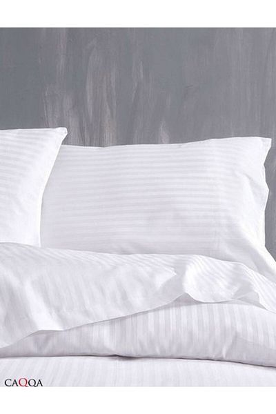 CAQQA Μονό ριγέ Satin Hotel Παπλωματοθήκη 1 Παπλωματοθήκη + 1 Μαξιλαροθήκη