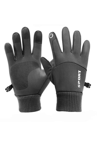 Choice XL dark gray Winter Waterproof Men's Gloves Windproof Sports Fishing Touchscreen Driving Motorcycle