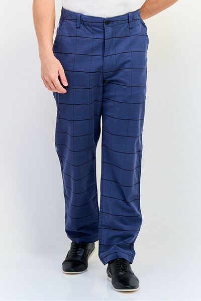 Levi's Men Regular Fit Windowpane Pattern Straight Pants, Multicolor