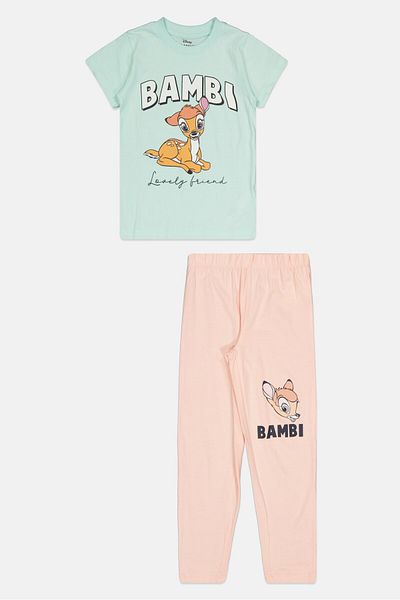 Disney Kids Girl 2 Pieces Bambi Pajama Set, Multicolor