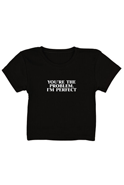 urbvn Perfect Printed Black Crop Top