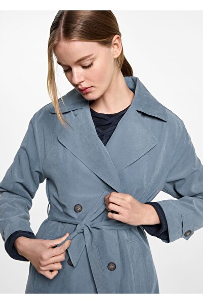 Mango Teen Kemerli dökümlü trençkot