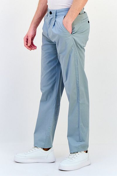 CELIO Men Regular Fit Solid Chino Pants, Sage Green