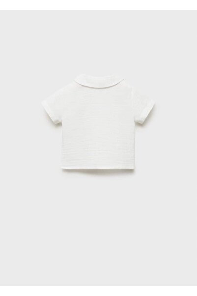 MANGO Baby Βρεφικό μπλουζάκι με γιακά