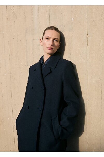 MANGO Woman Kruvaze kesimli klapalı palto