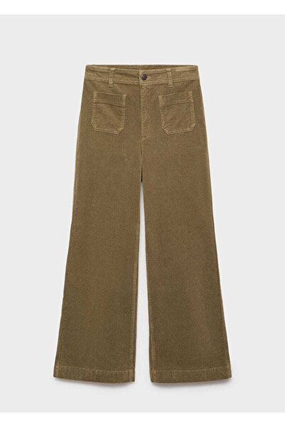 MANGO Woman Catherin culotte fitilli kadife pantolon