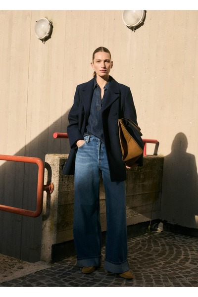 MANGO Woman Kruvaze kesimli klapalı palto