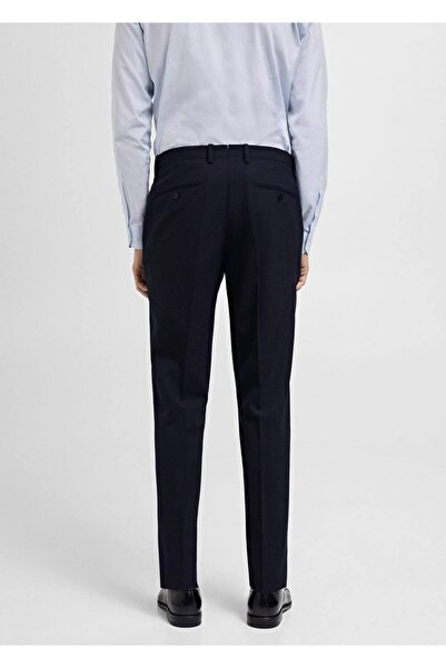 MANGO Man Dar kesim %100 yün pantolon