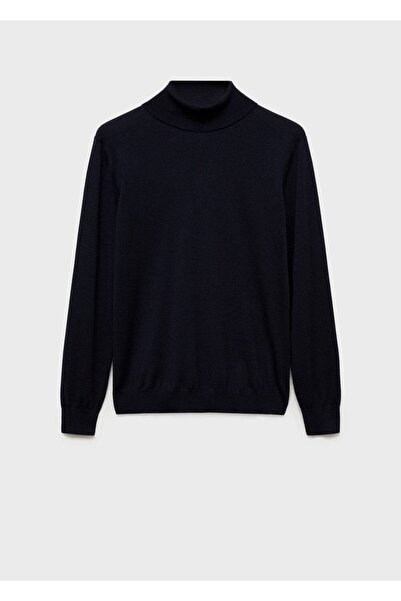 MANGO Man %100 merinos yünü balıkçı yaka kazak