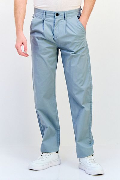 CELIO Men Regular Fit Solid Chino Pants, Sage Green