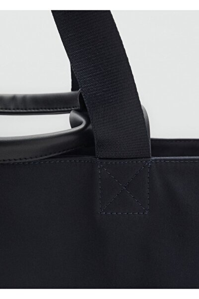 MANGO Man Cepli pamuklu tote çanta