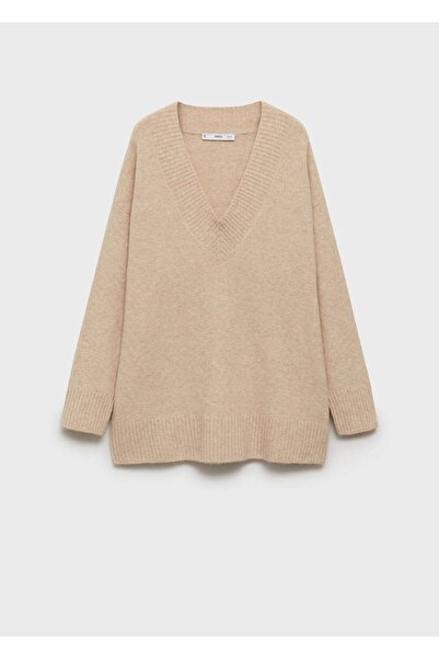 MANGO Woman Sivri yaka oversize kazak