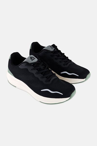 RBX Men Lace Up Running Shoes, Black