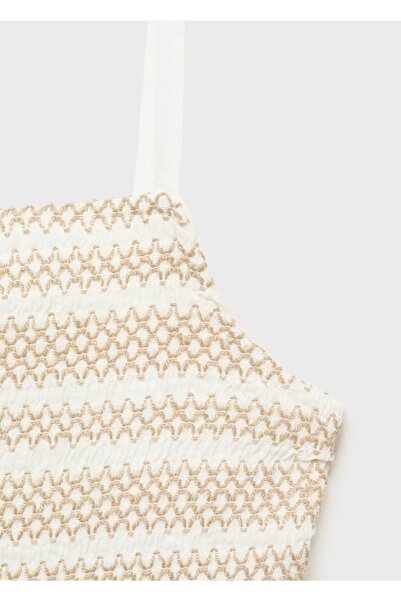 MANGO Kids Embroidered Midi Length Dress