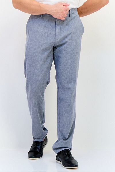CELIO Men Slim Fit Textured Chino Pants, Grey