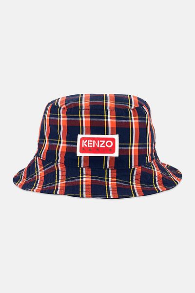 Kenzo قبعة دلو رجالية مربعة، متعددة الألوان