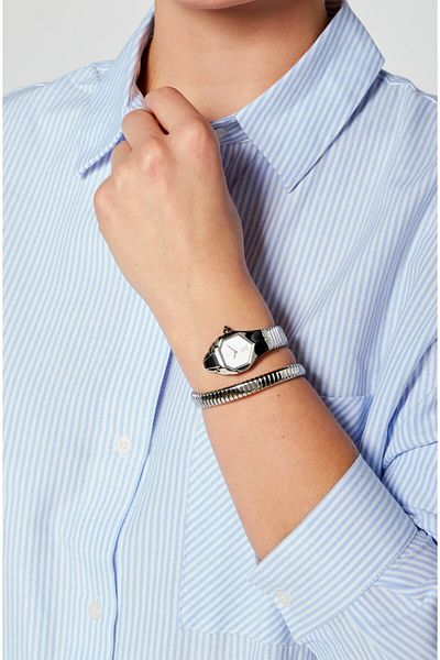 Just Cavalli Women Jc1l001m0015 Chic Snake Analog Watch 22mm, Silver