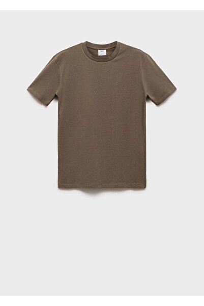 MANGO Man Βαμβακερό μπλουζάκι